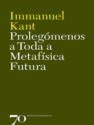 cover image of Prolegómenos a Toda a Metafísica Futura